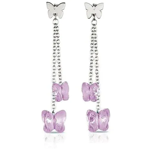 021340-012 Nomination Orecchini lunghi a forma di Farfalla con Swarovski Lilla BUTTERFLY
