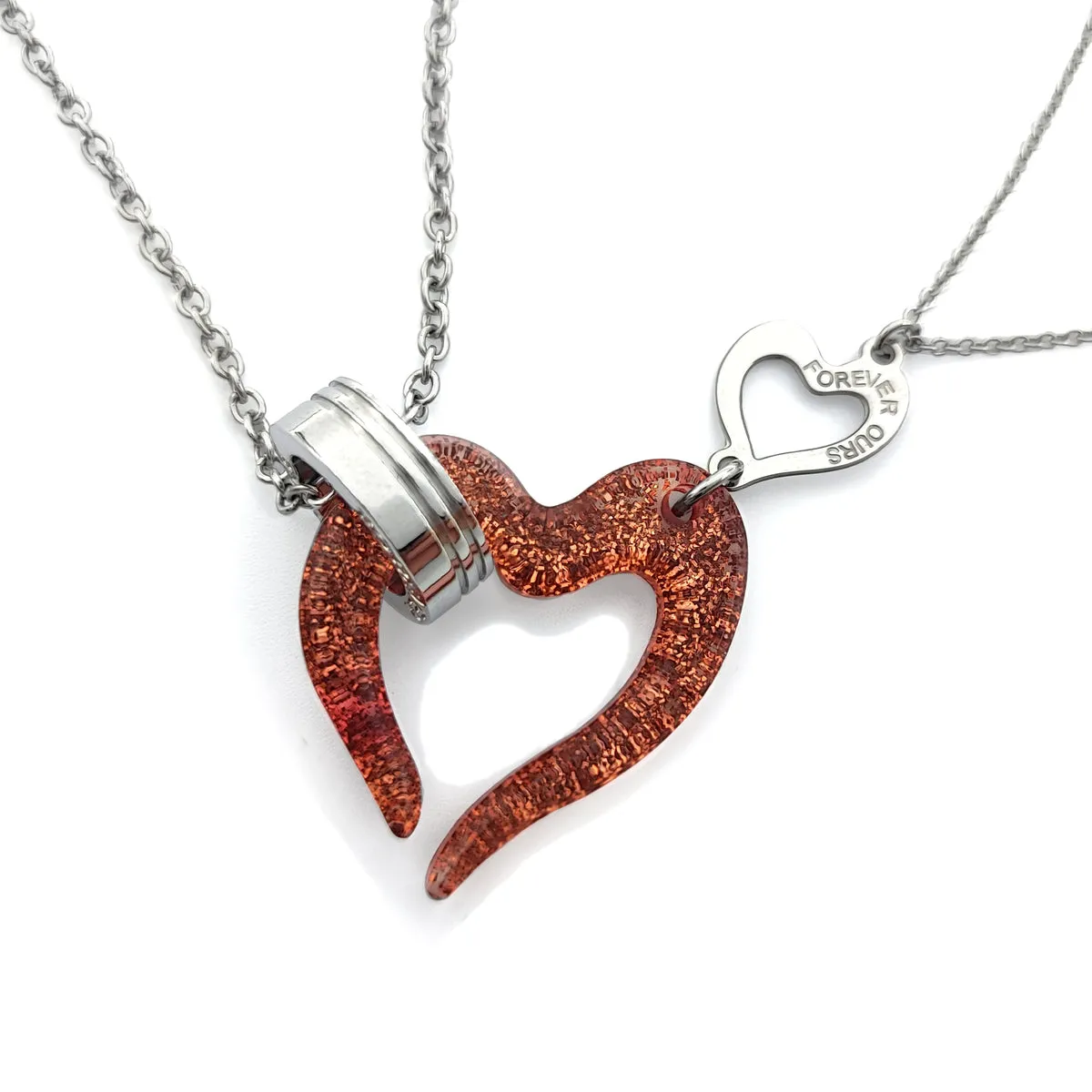 024203 031 Nomination Coppia di Collane con Pendenti IO e TE in Acciaio e Resina Colorata