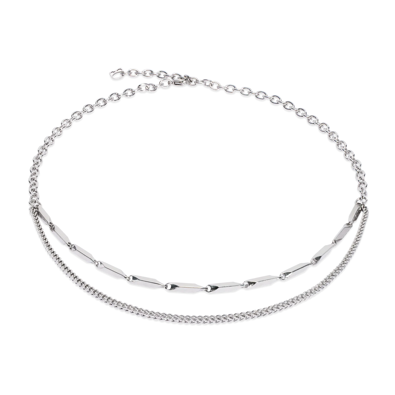 Collana Twisted Layers argento