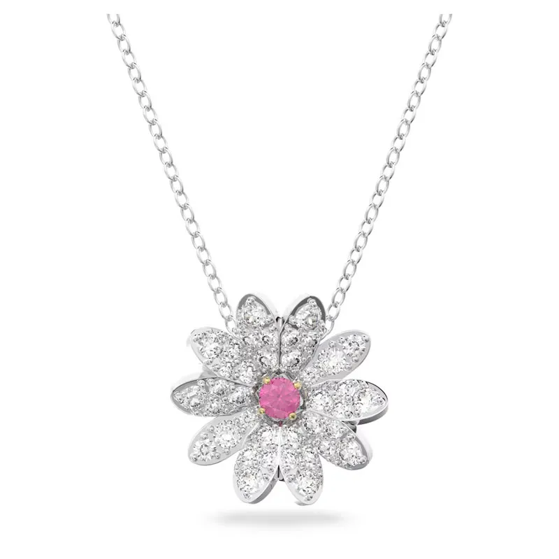 SWAROVSKI – COLLANA DONNA – Pendente Eternal Flower Fiore, Rosa, Mix di placcature