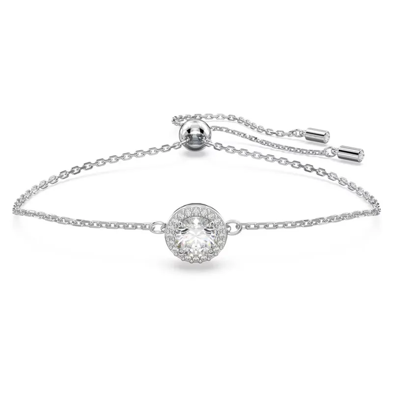SWAROVSKI – BRACCIALE DONNA – Braccialetto Constella Taglio tondo, Pavé, Bianco, Placcato rodio