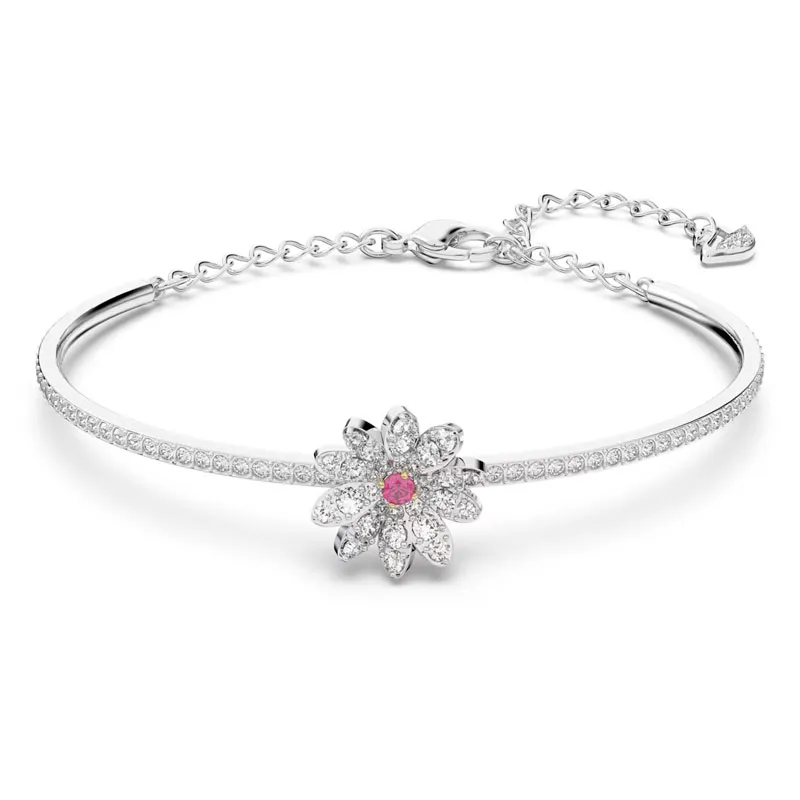 SWAROVSKI – BRACCIALE DONNA – Bracciale rigido Eternal Flower Fiore, Rosa, Mix di placcature