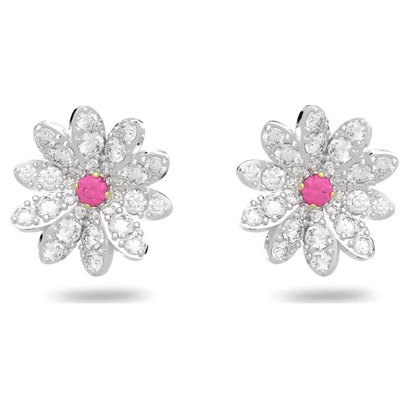 SWAROVSKI – ORECCHINI DONNA – Orecchini a lobo Eternal Flower Fiore, Rosa, Mix di placcature