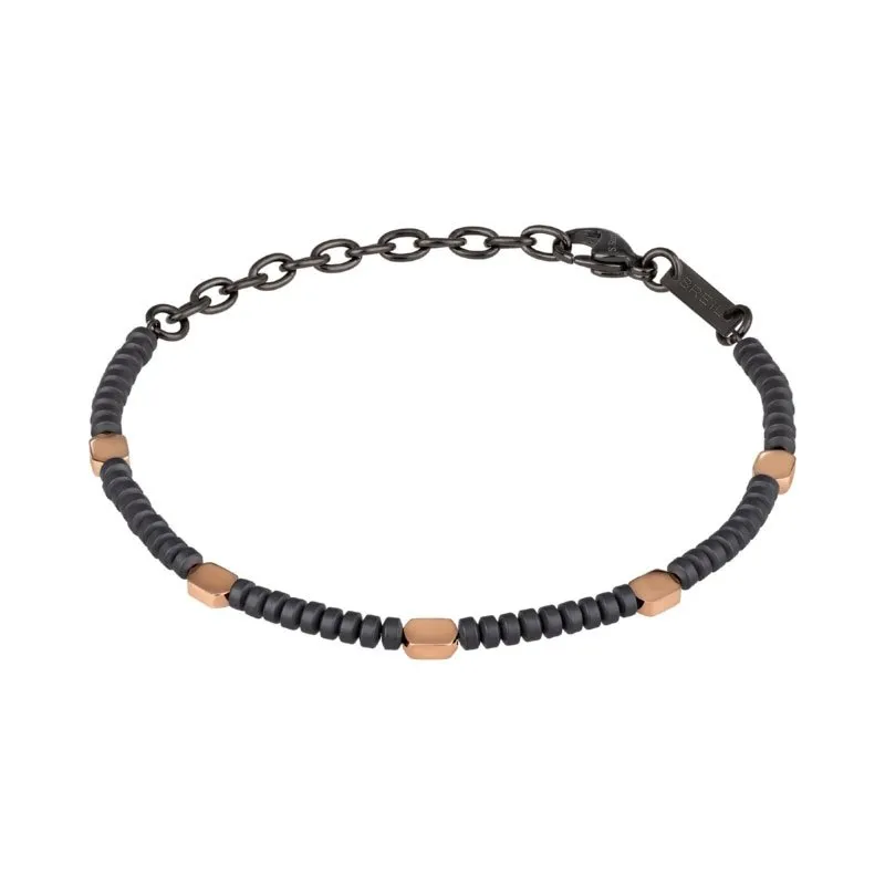 BREIL – BRACCIALE UOMO BLEND EMATITE E ACCIAIO COLORATO