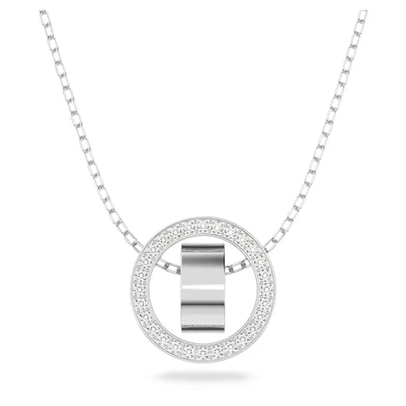 SWAROVSKI – COLLANA DONNA – Pendente Hollow Cerchio placcato rodio