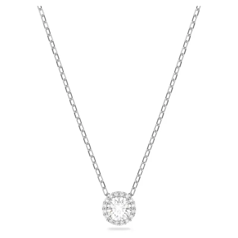 SWAROVSKI – COLLANA DONNA – Pendente Angelic Rotondo, placcato rodio