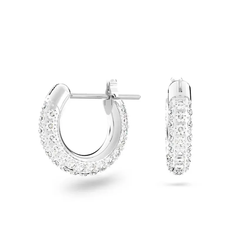 SWAROVSKI – ORECCHINI DONNA – Orecchini a cerchio Stone piccolo, placcato rodio