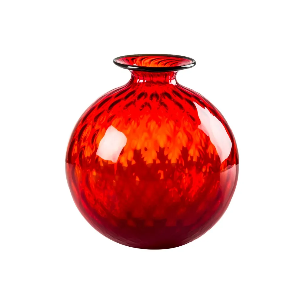 Venini Vaso Monofiore Balloton Rosso / Verde Mela piccolo
