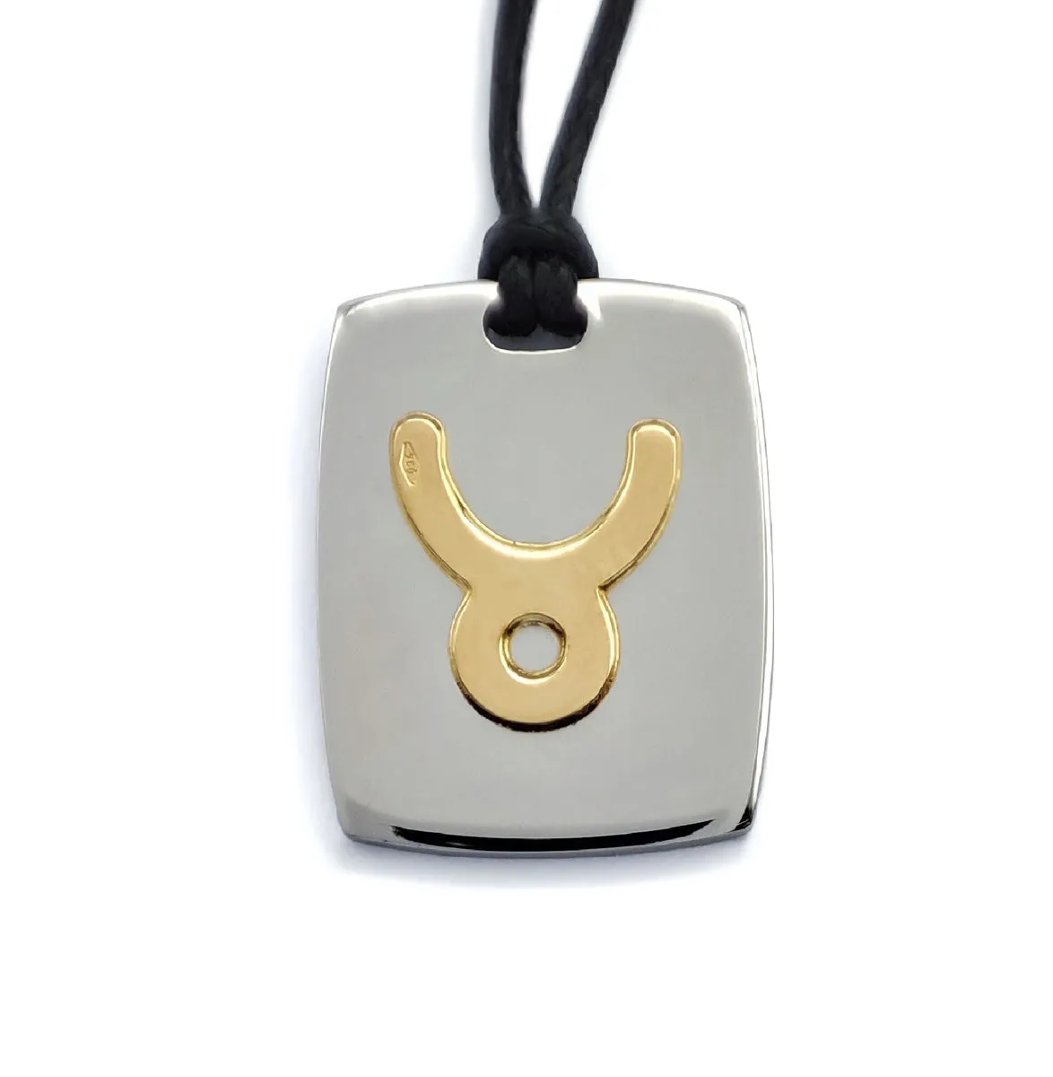 110201 Nomination Pendente Segno Zodiacale Toro in Acciaio e oro 18Kt