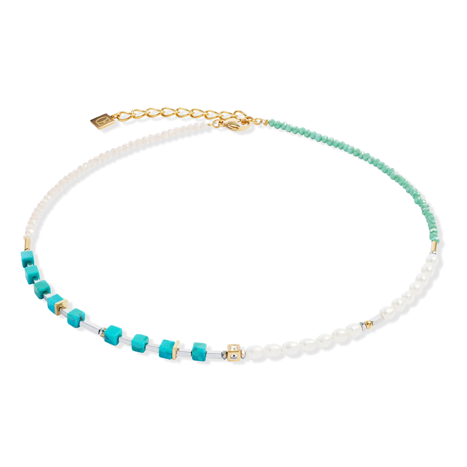 Collana Princess Fusion Pearls turchese