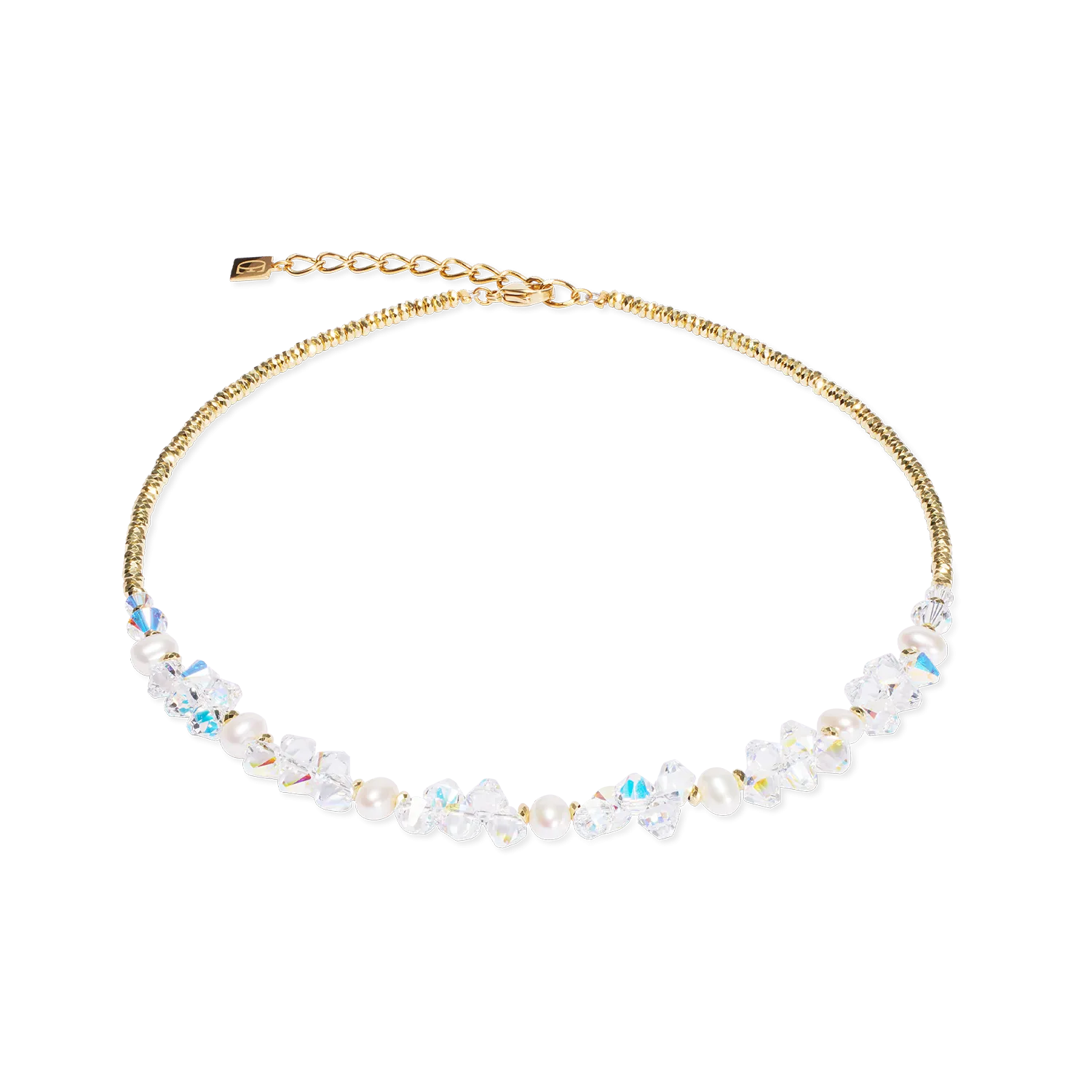 Collana Dancing Crystals & Pearls oro