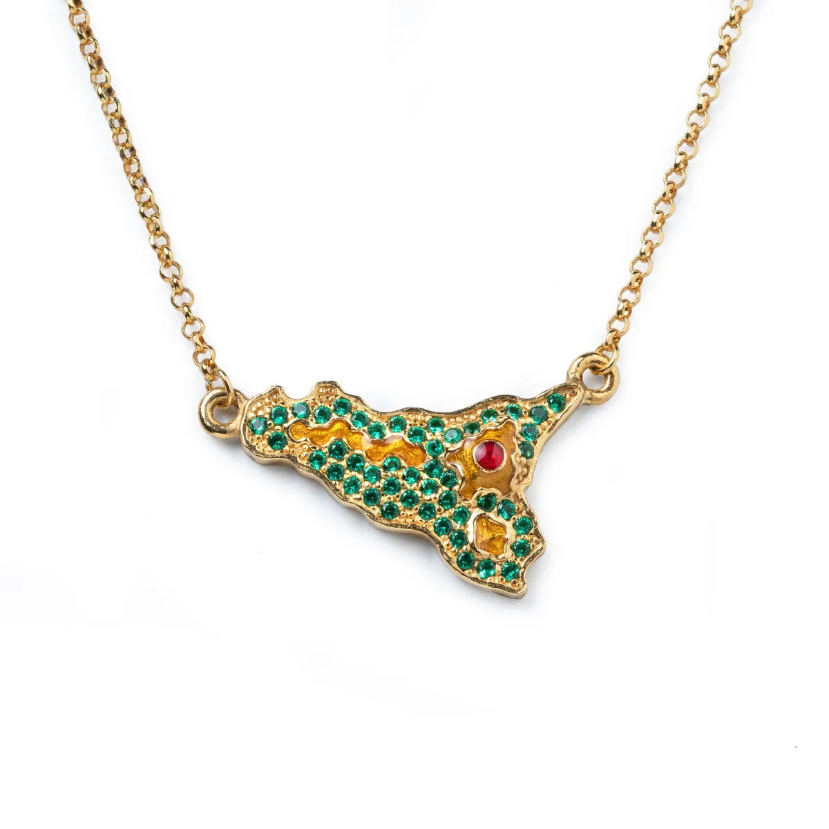 Collana donna argento Isola Bella Sicilia 20000870