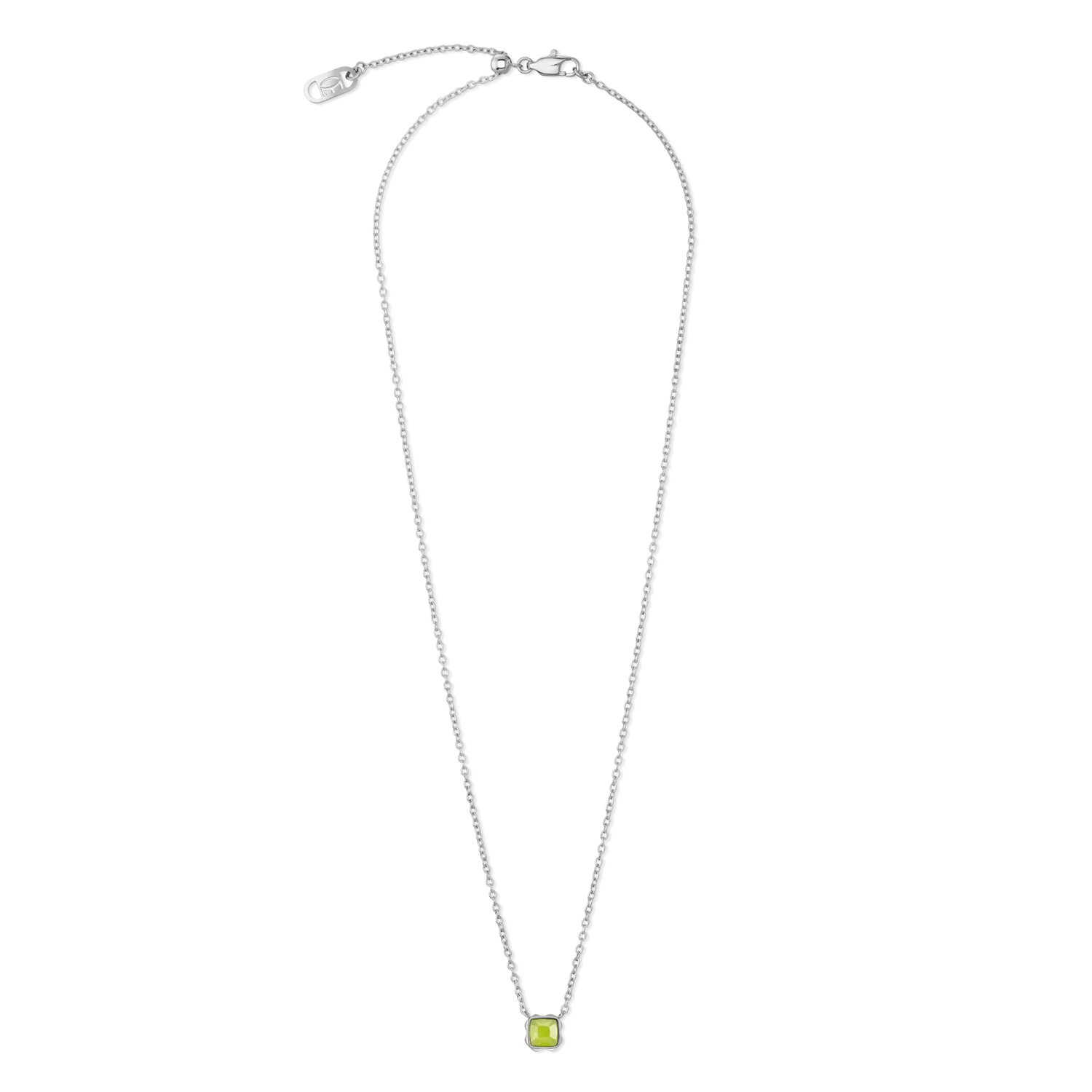 Pietra Di Nascita Agosto Collana Giada Verde Argento