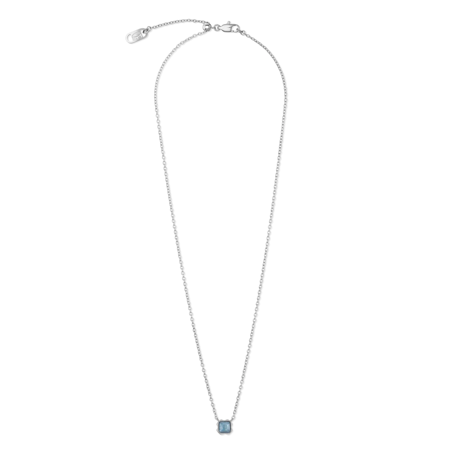 Pietra Di Nascita Marzo Collana Avventurina Blu Argento