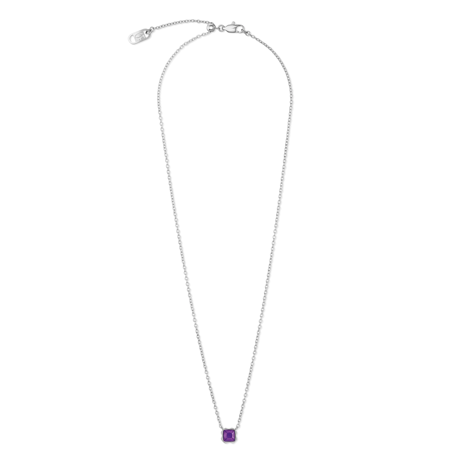 Pietra Di Nascita Febbraio Collana Sugilite Argento