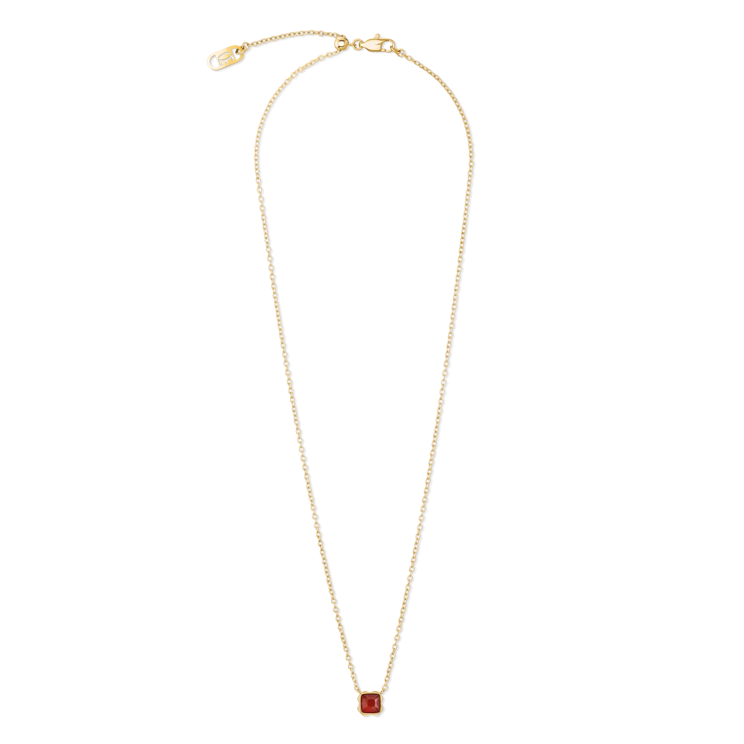 Pietra Di Nascita Gennaio Collana Agata Rossa Oro