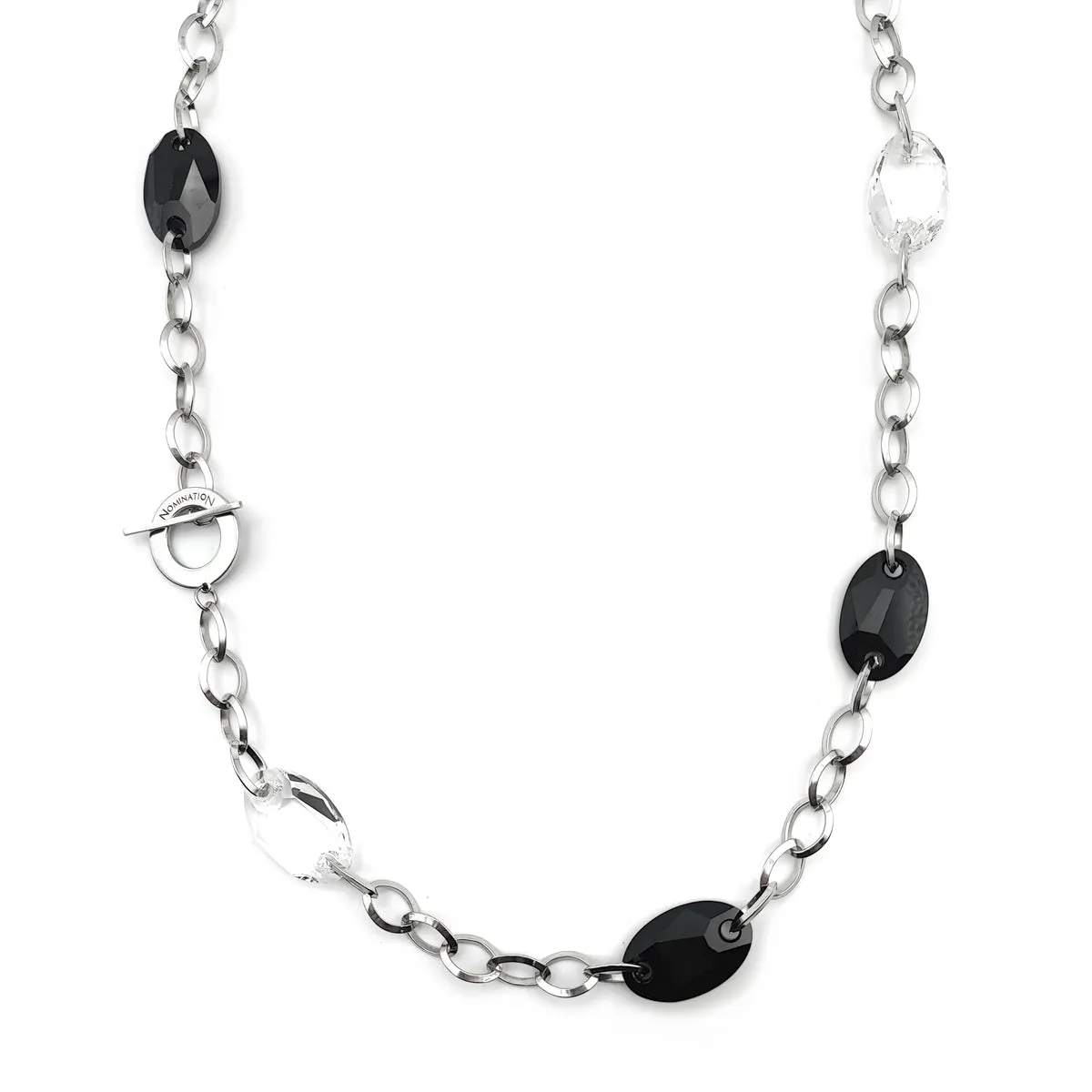 130320-021 Nomination Collana Lunga in acciaio e Swarovski HOLLYWOOD