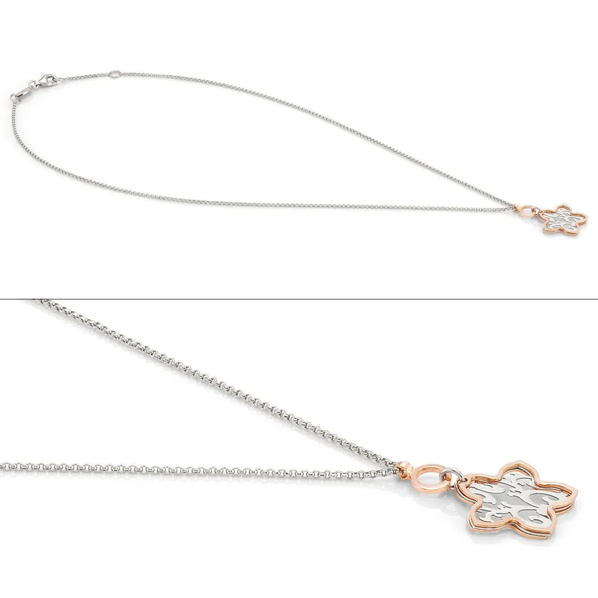 141540/002 Nomination Collana in Argento 925‰ con pendente Fiore coll. Romantica