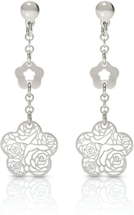 142230/002 Nomination Orecchini pendenti Camelia in Argento 925‰