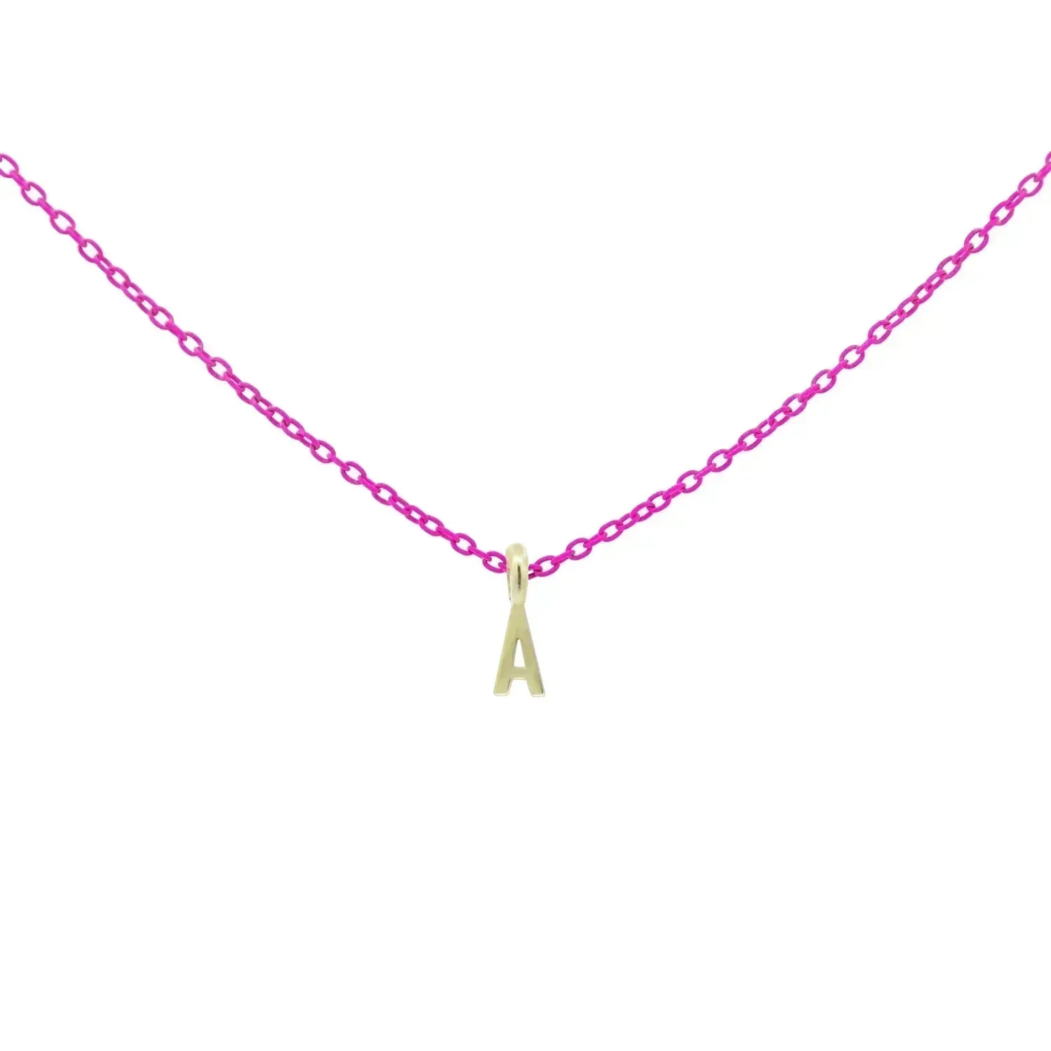 Girocollo Lettera Fucsia G Fluo