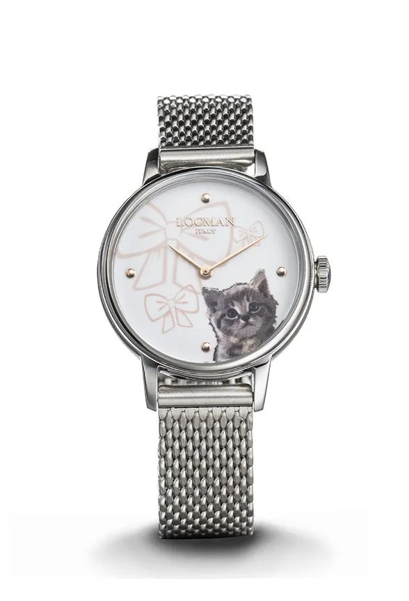 1960 SOLO TEMPO ACCIAIO FANTASY GATTO F253A08S-00WHGA1B0