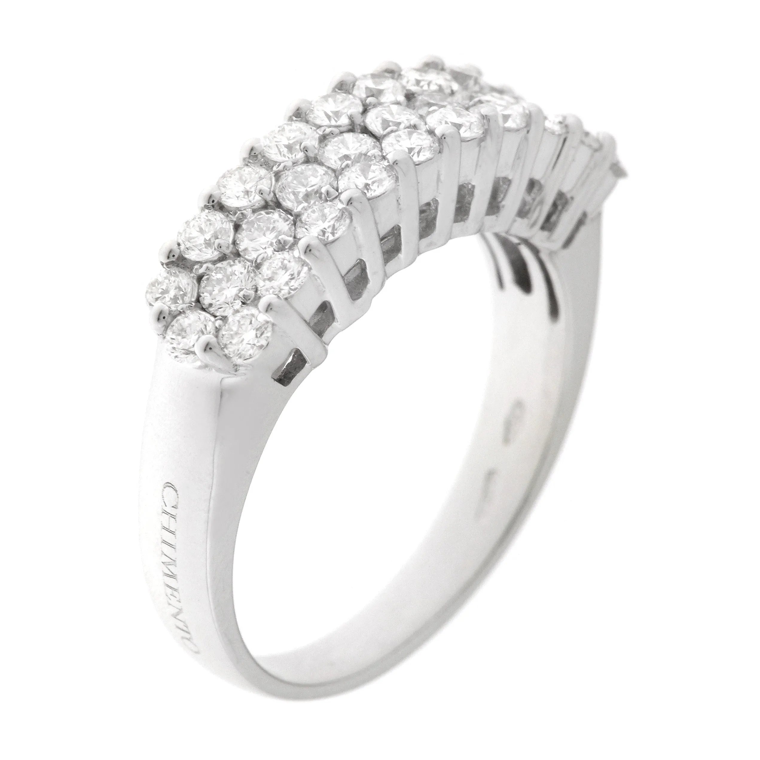 ANELLO CHIMENTO IN ORO BIANCO 18 KT E DIAMANTI 1A06153BB5150