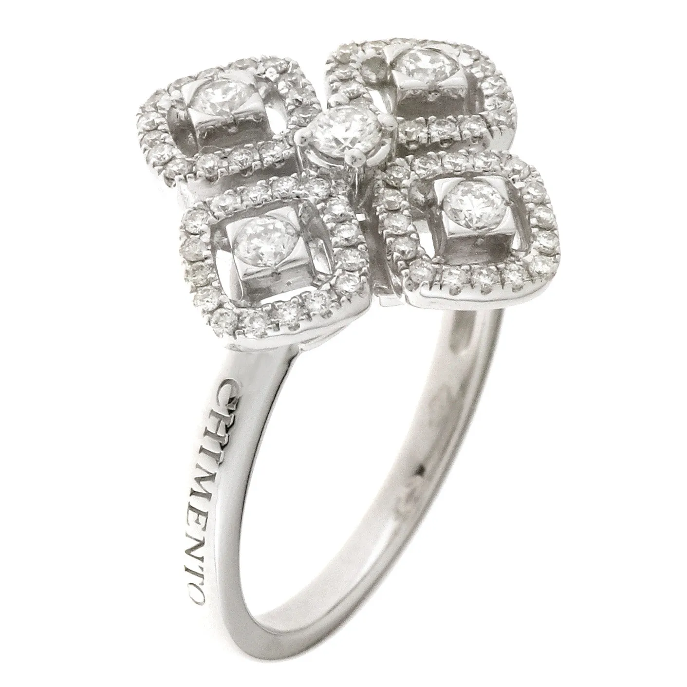 ANELLO CHIMENTO FANTASIA IN ORO BIANCO 18 KT E DIAMANTI 1A06515BB5140