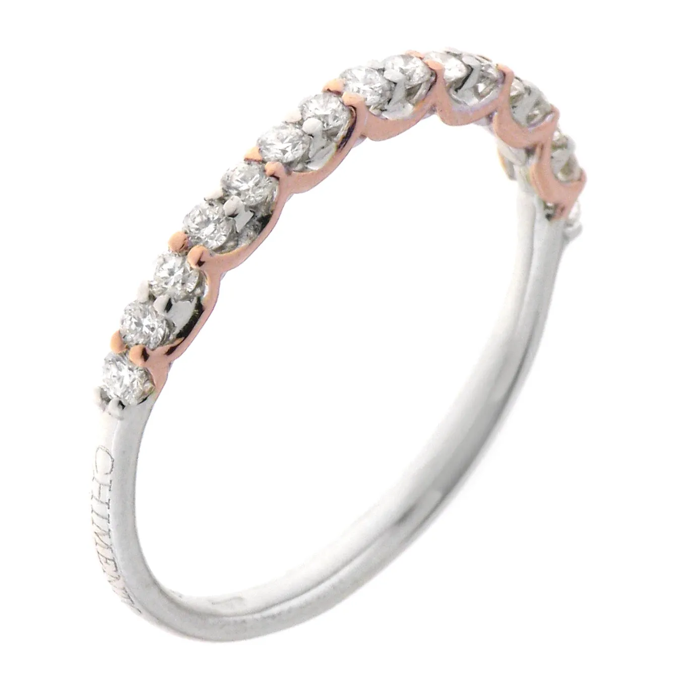 ANELLO CHIMENTO SUNRISE IN ORO BIANCO E ROSA 18 KT DIAMANTI 1ABW0603G7140