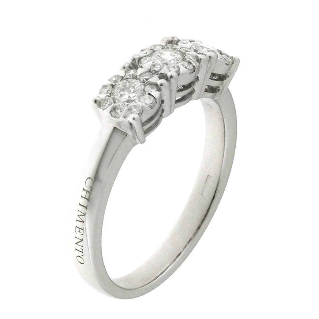 ANELLO CHIMENTO TRILOGY IN ORO BIANCO 18 KT E DIAMANTI 1AHM050BB5140