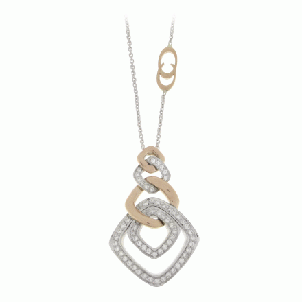 GIROCOLLO CHIMENTO ARMONIE IN ORO BIANCO 18 KT CON PENDENTE 1G06510BB7450