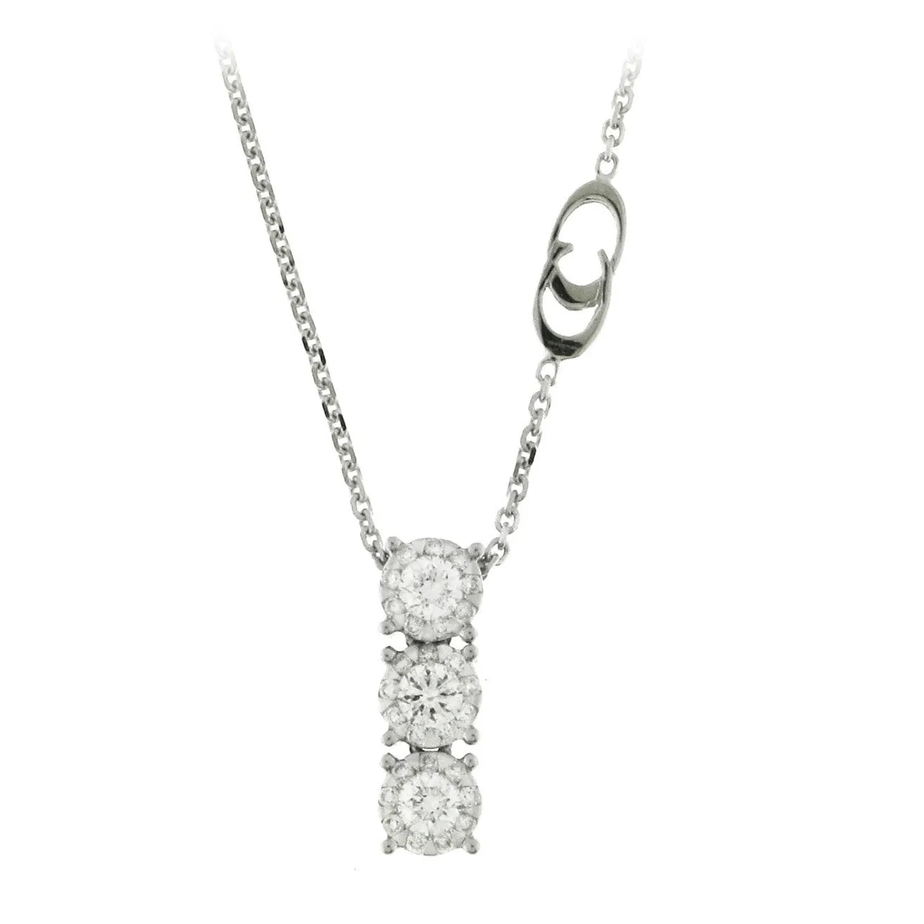 GIROCOLLO CHIMENTO TRILOGY IN ORO BIANCO 18 KT E DIAMANTI 1GHM050BB5450