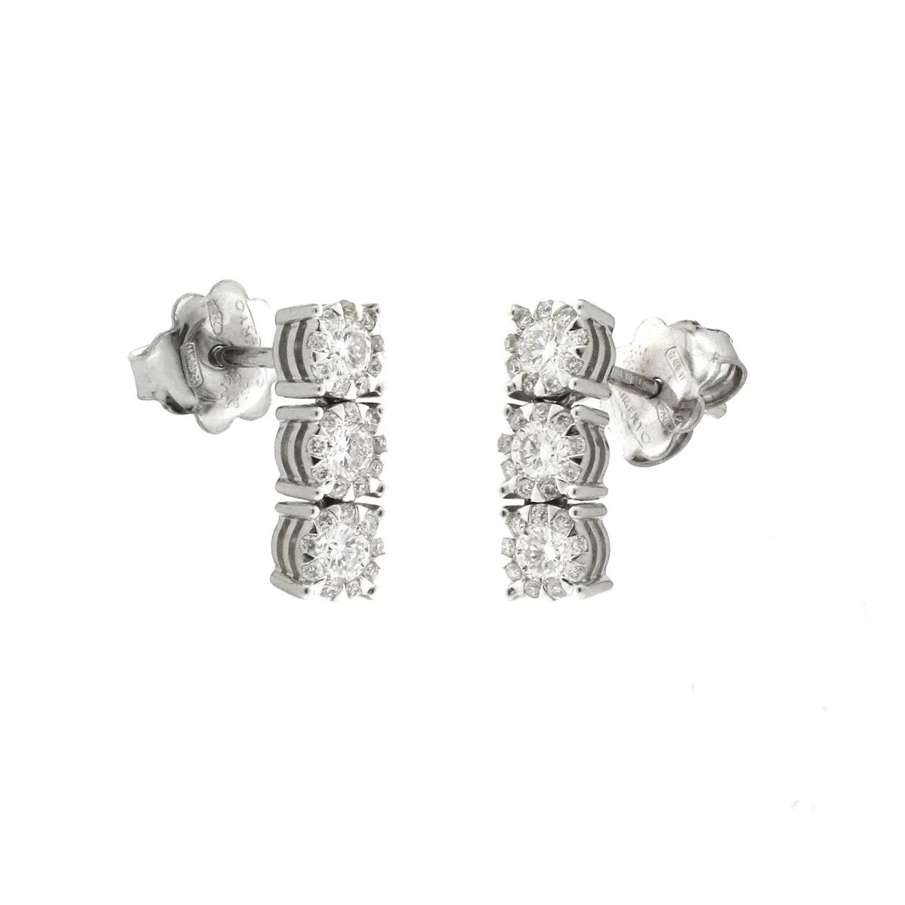 ORECCHINI CHIMENTO TRILOGY IN ORO BIANCO 18 KT E DIAMANTI 1OHM030BB5000