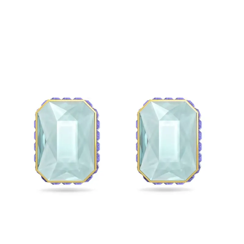 SWAROVSKI – ORECCHINI DONNA – Orecchini a lobo Orbita Taglio ottagonale, Multicolore, Placcato color oro