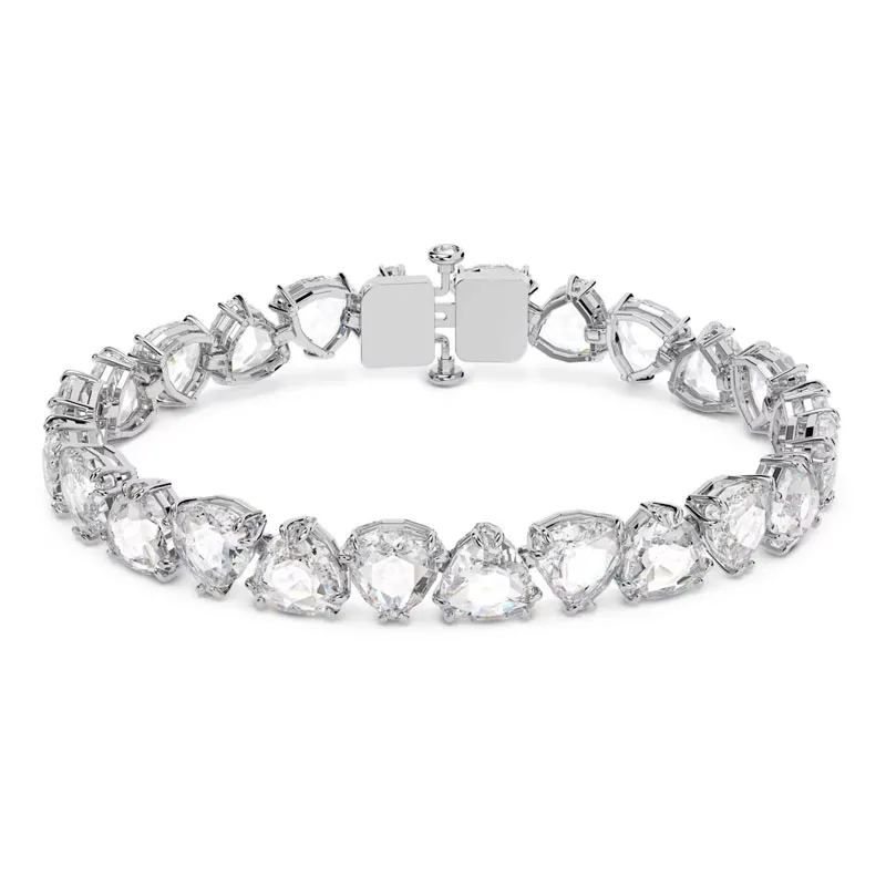 SWAROVSKI – BRACCIALE DONNA – Braccialetto Millenia Taglio Trilliant, Bianco, Placcato rodio