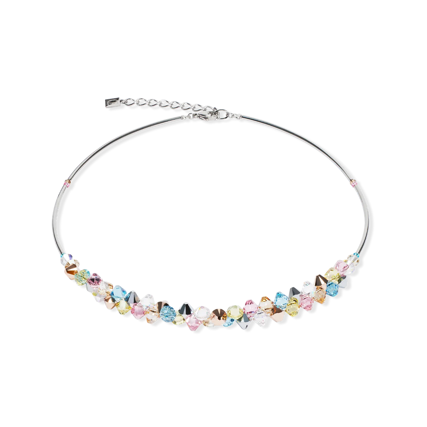 Collana Dancing Crystals argento-pastello