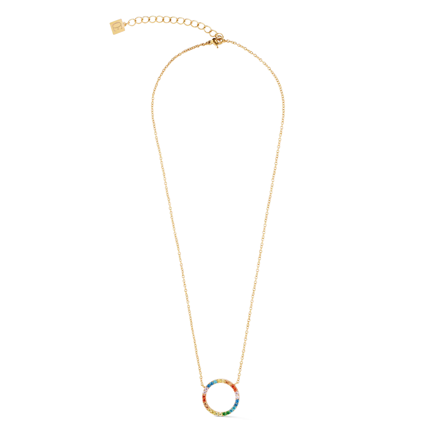 Collana Sparkling Circle oro-multicolore