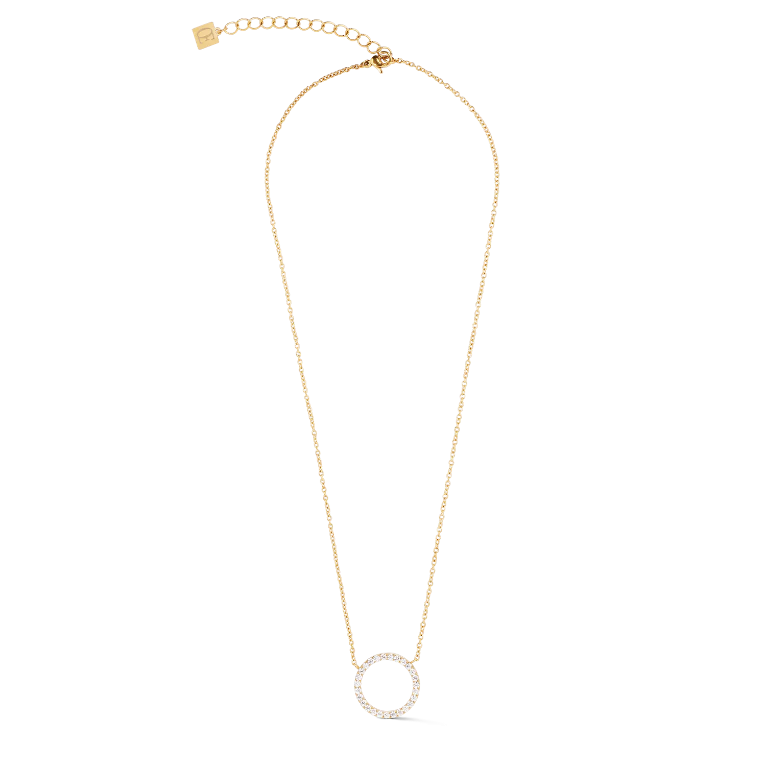 Collana Sparkling Circle oro-cristallo