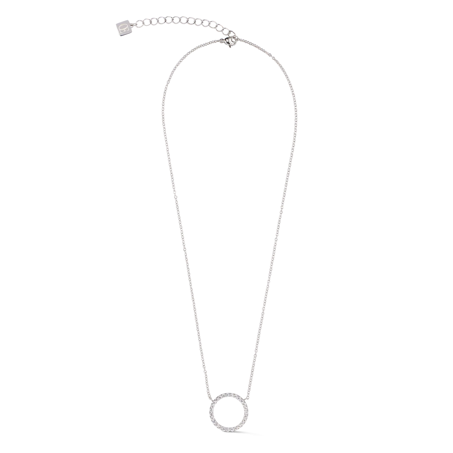 Collana Sparkling Circle argento-cristallo