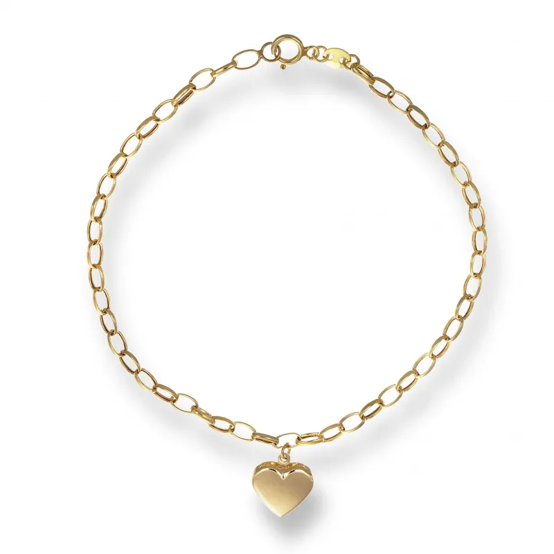 Bracciale Oro 375 Charm Cuore
