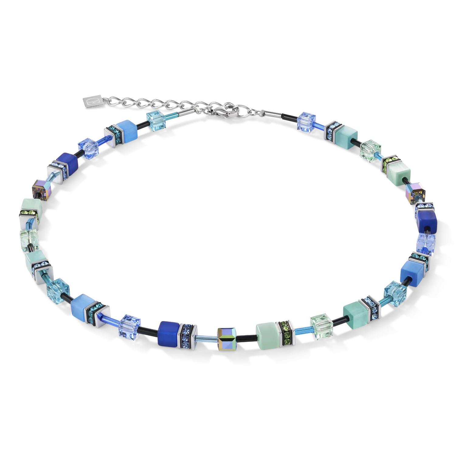 Collana GeoCUBE® blu-verde