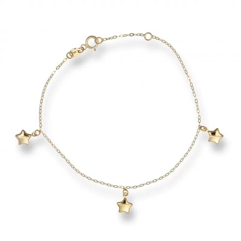 Bracciale Oro 375 con Tre Stelle Piccole