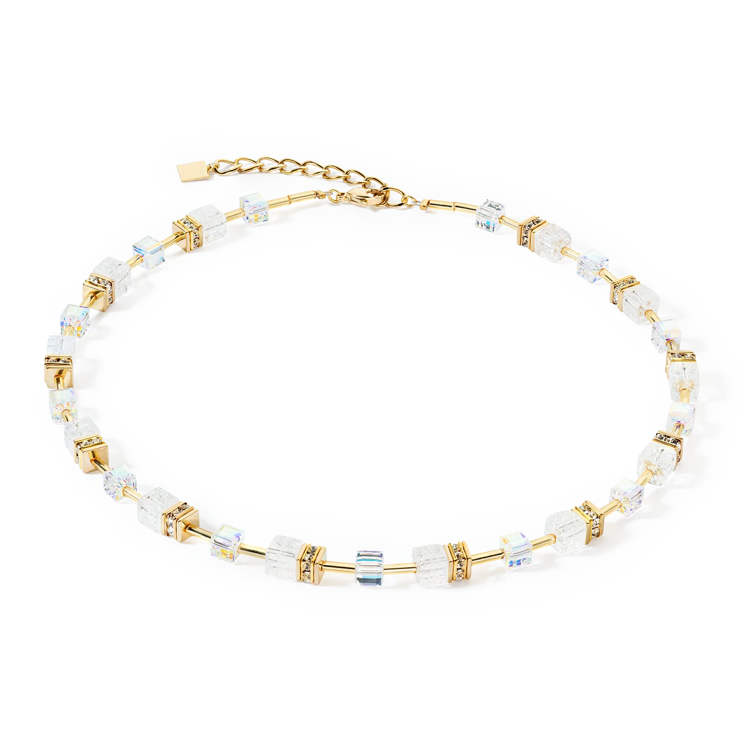 Collana GeoCUBE® Iconic Nature oro-bianco