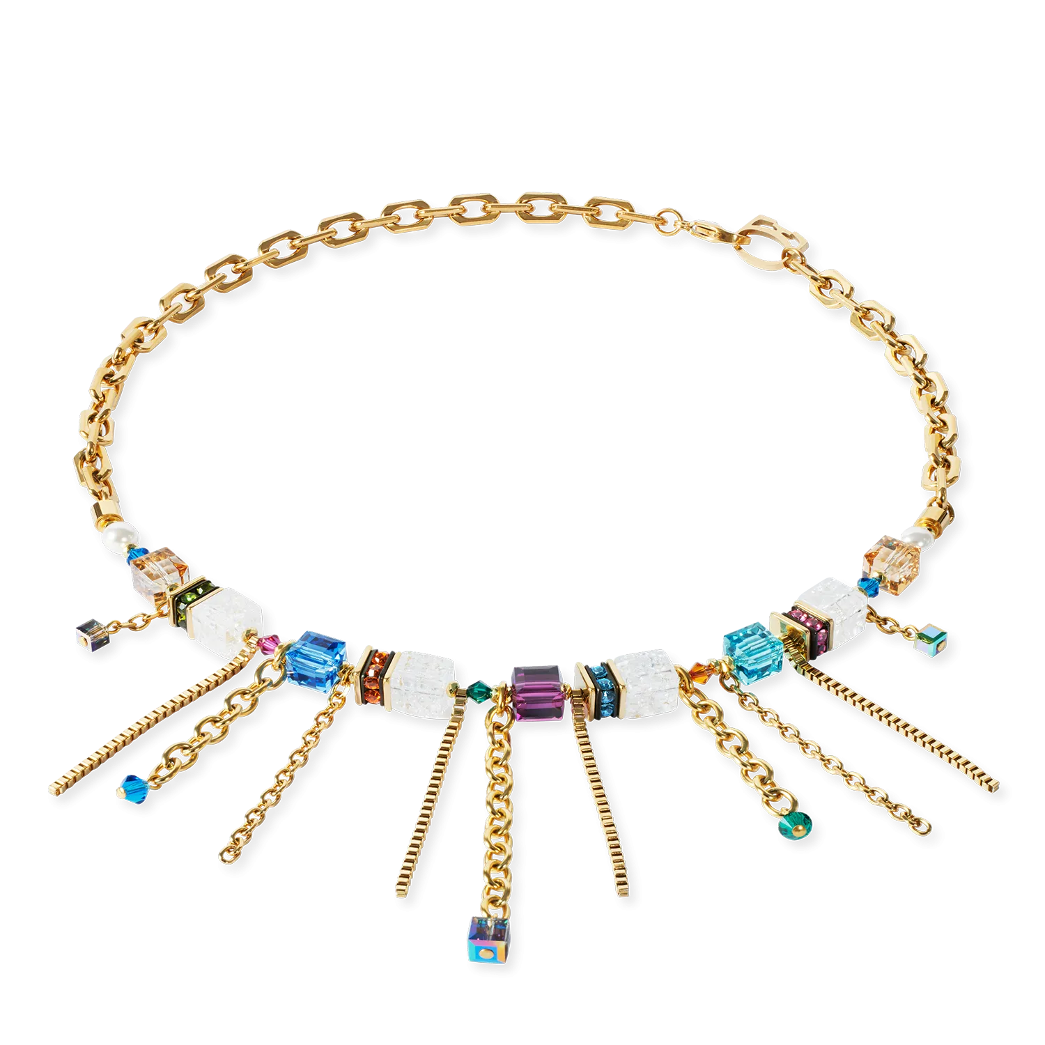 Collana Sunray Cube Couture oro-multicolor