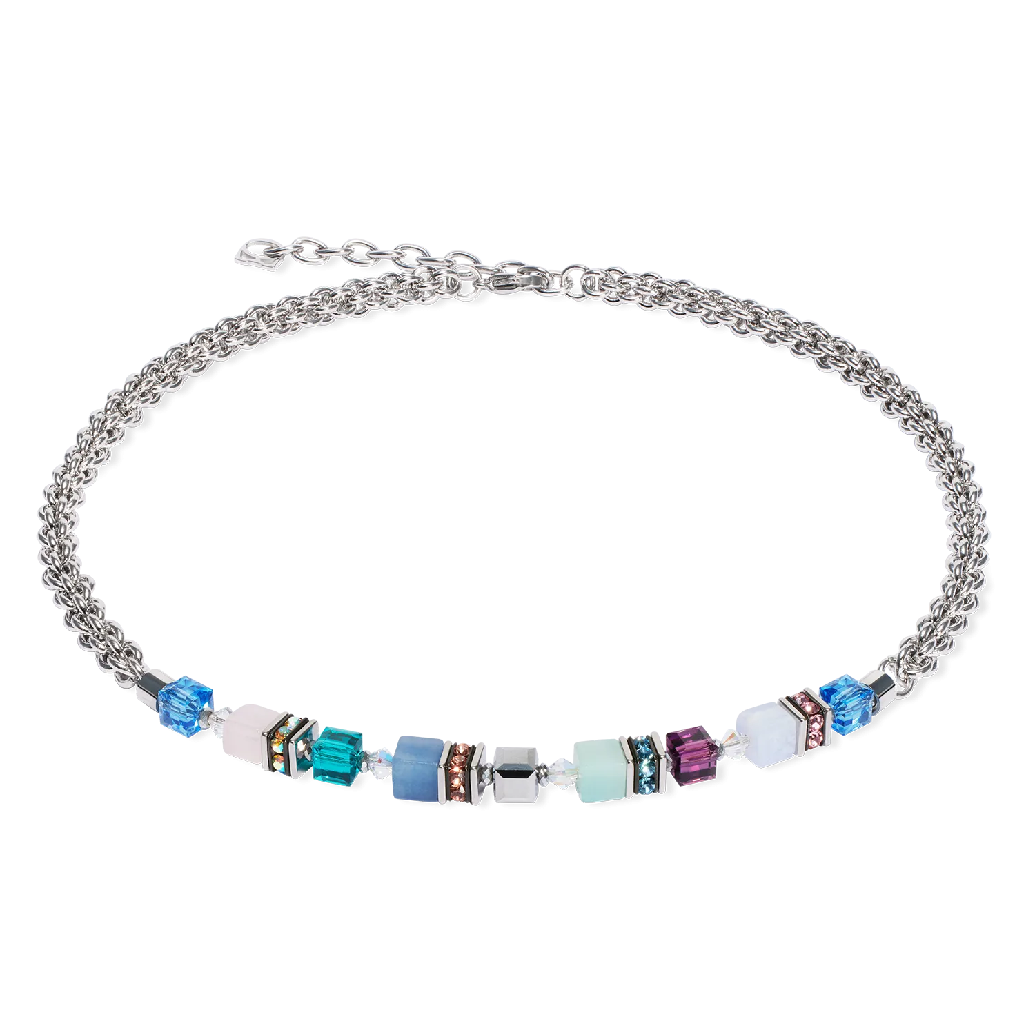 Collana GeoCUBE® Fusion Summer argento-couture