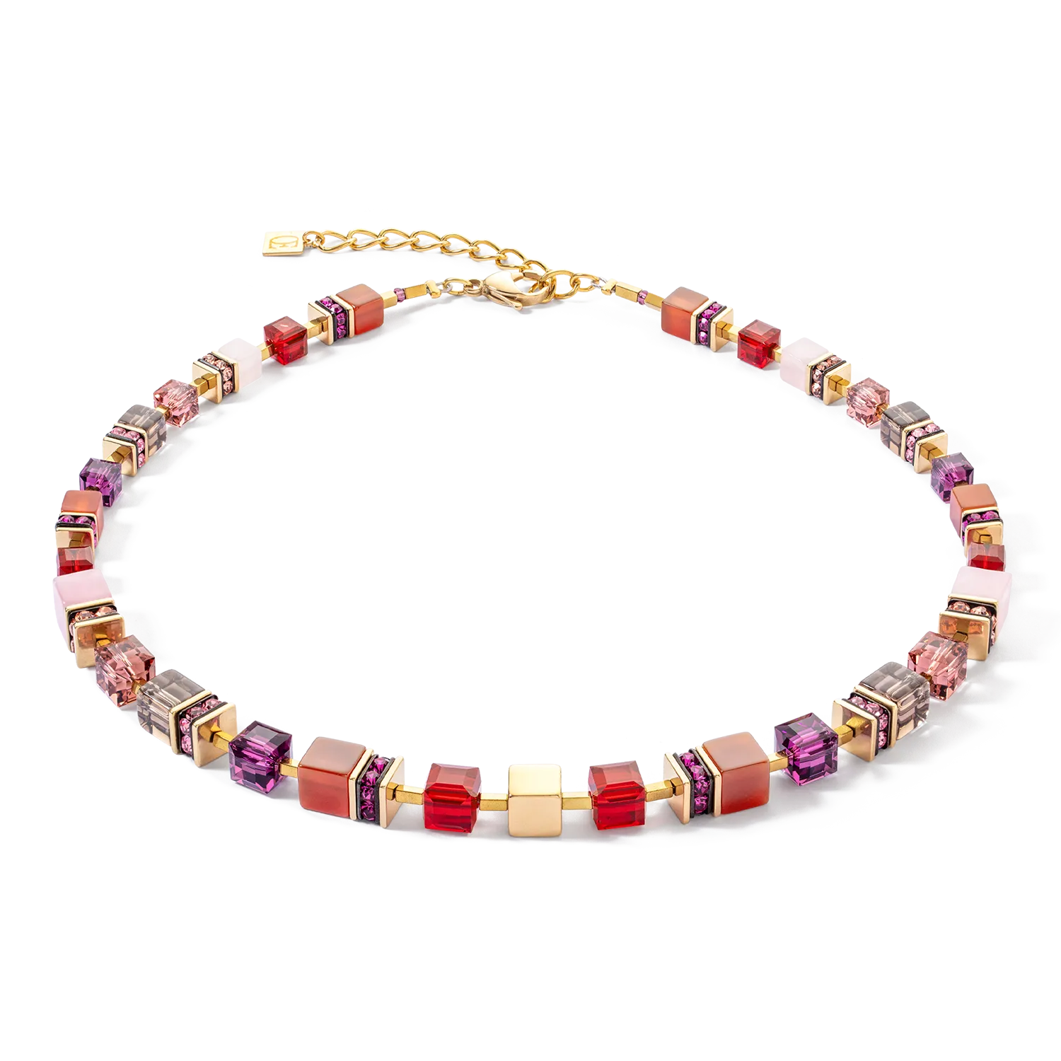 Collana GeoCUBE® Precious statement oro-rosso