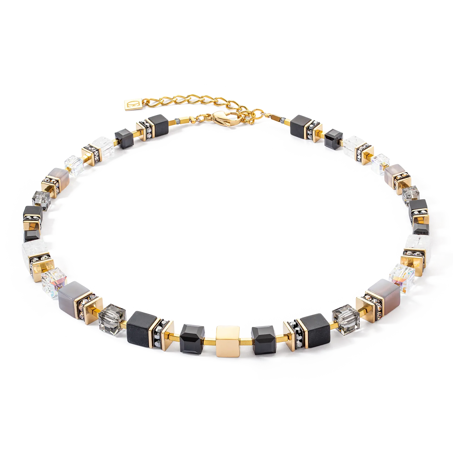 Collana GeoCUBE® Precious statement oro-nero