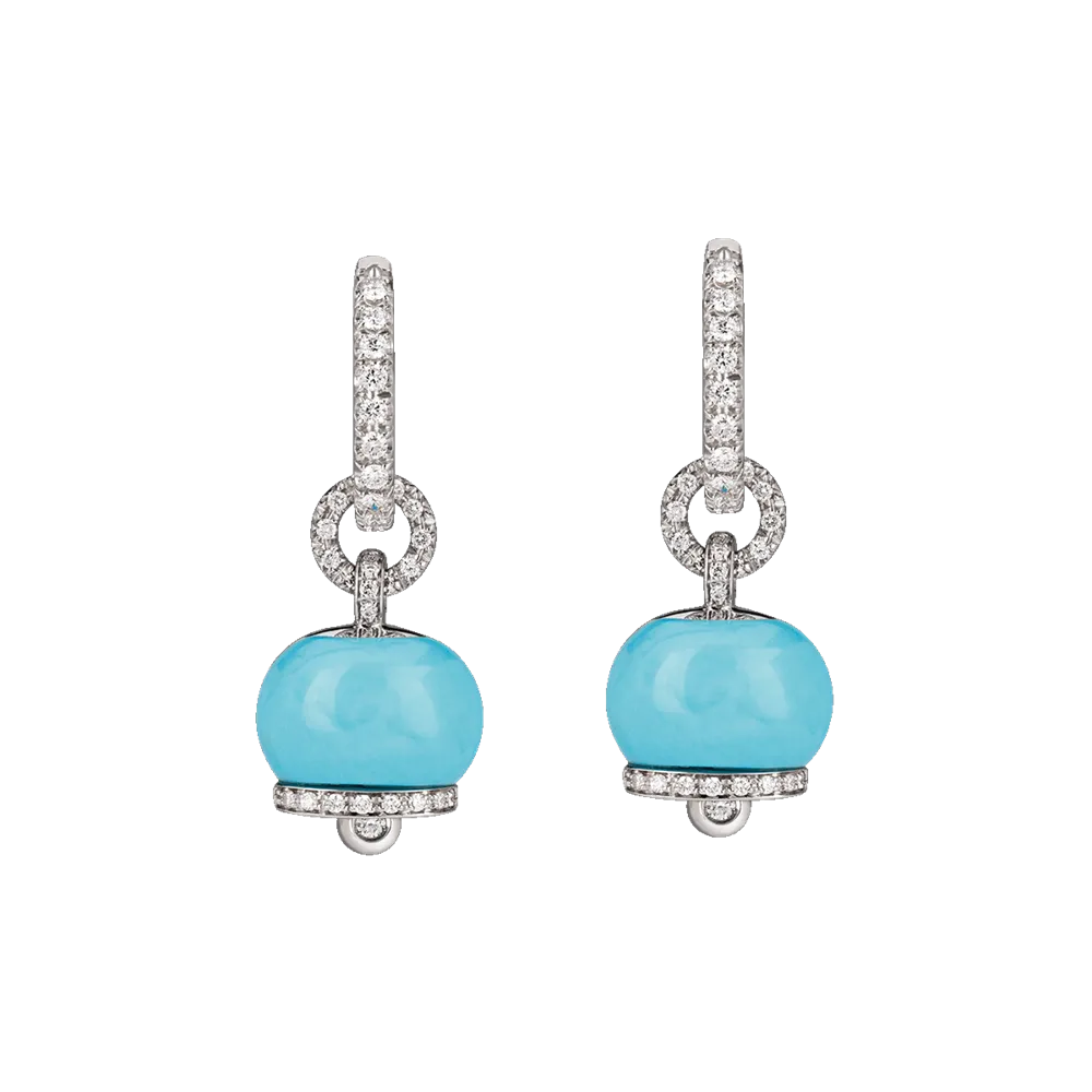 Orecchini Campanella Oro con Turchesi