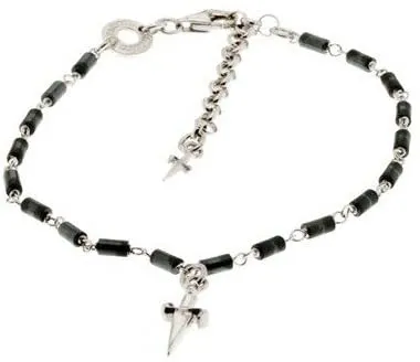 JPBR0734B CESARE PACIOTTI Jewels Bracciale a Rosario in Argento 925 con Ematite
