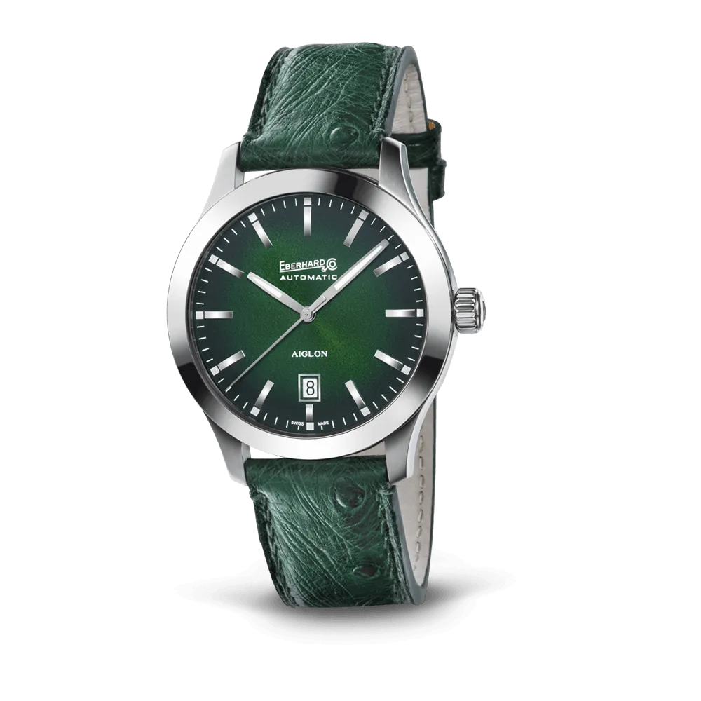 Eberhard Aiglon Grande Taille Meccanico Automatico 41mm Verde 41030