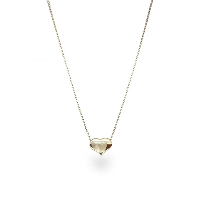 Collier con Centrale Cuore Oro Giallo 375